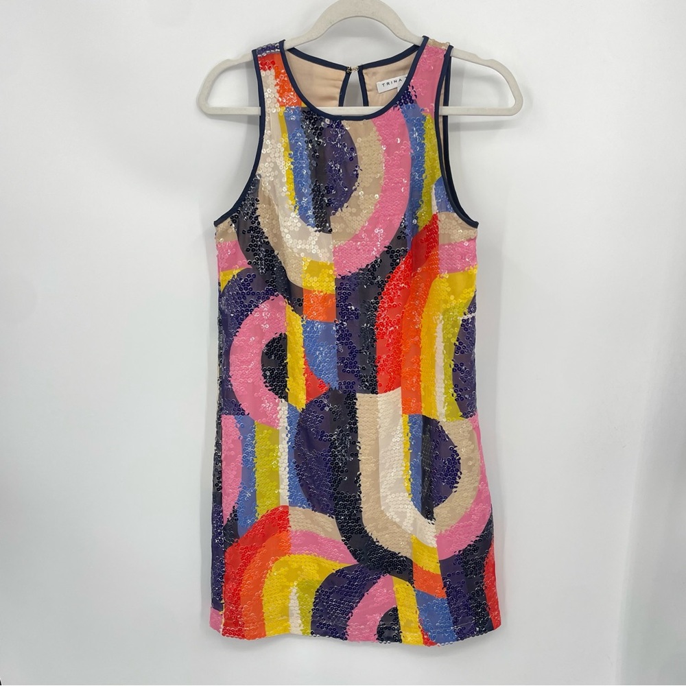Trina Turk Multicolor Sequin Mini Dress - Picture 3 of 9